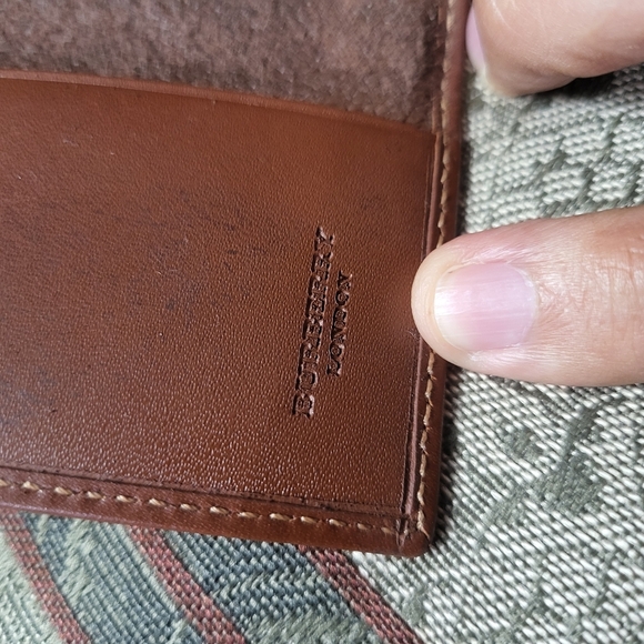 Burberry Brown and Cream Key Card Holder with Classic Check Pattern - Picture 4 of 7